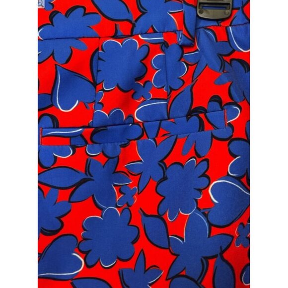 Eloquii Womens Red Blue Floral Hearts Stretch Dress Shorts Sz. 22 NWT - Picture 8 of 8